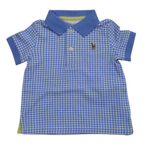 Ralph Lauren Polo Boys Short Sleeve Checkered Shirt 9M NWT